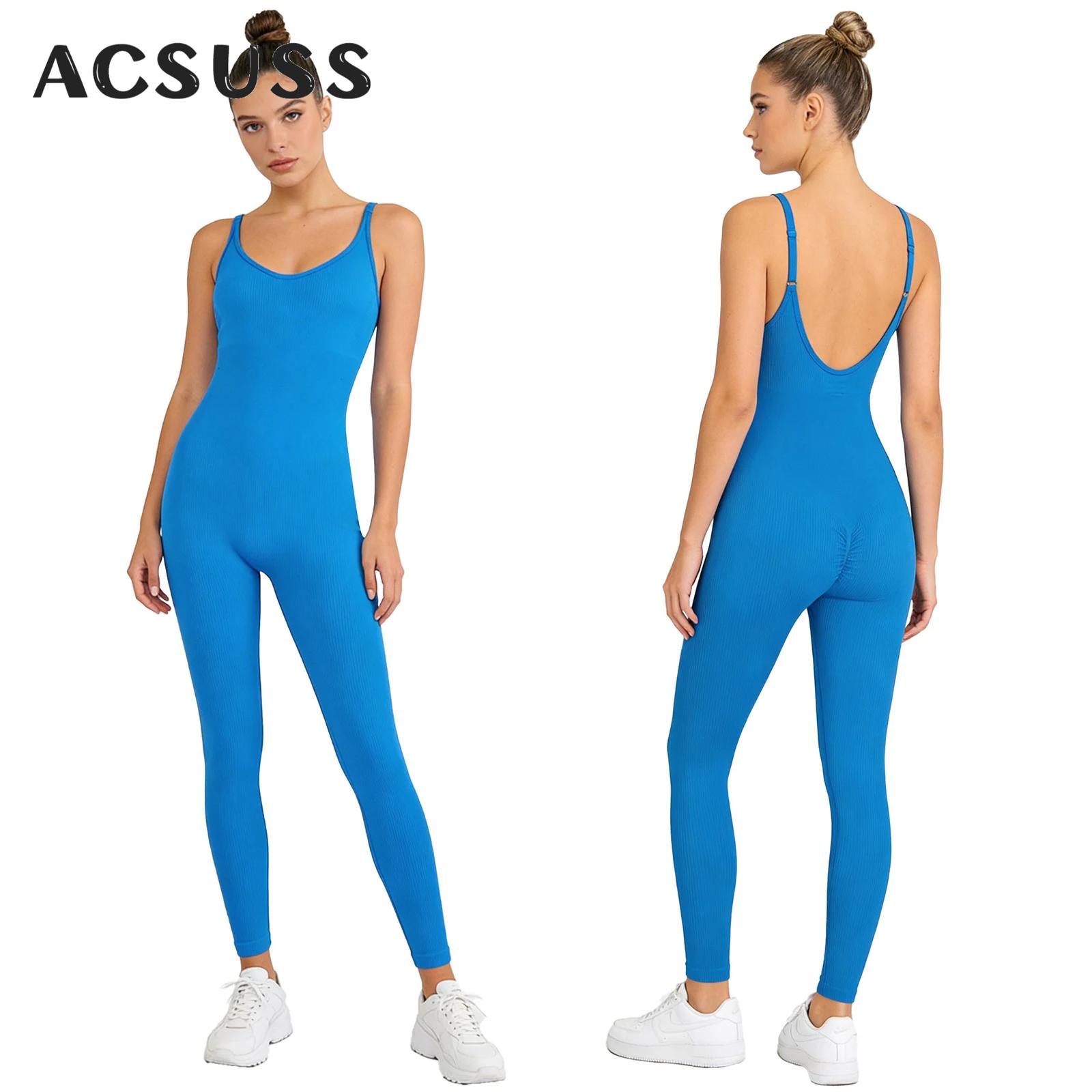 Seamless Ribbed Workout Tank Top - بدلة يوجا نسائية قطعة واحدة، توب