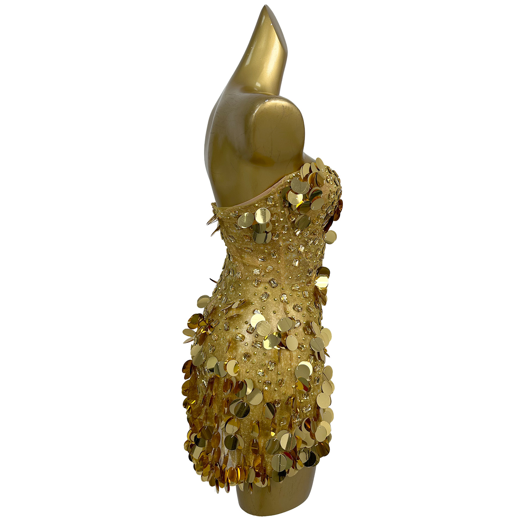 فستان قصير بدون أكتاف مزين بكر - مراجعة Sparkly Rhinestone Club Party Dress وسعره