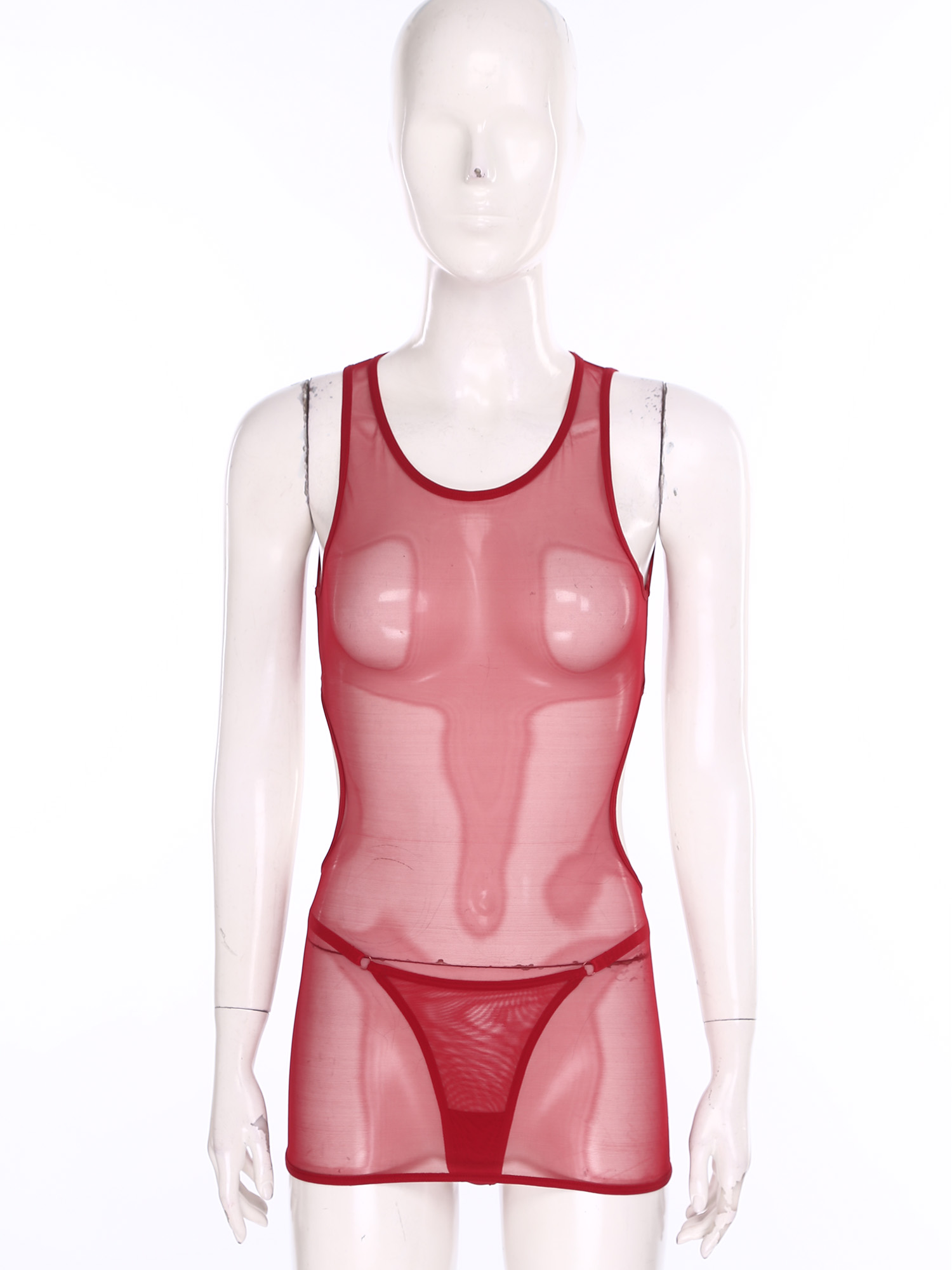 فستان نسائي قصير مثير بقماش شف - مراجعة Sexy Mesh Sheer Bodycon Dress وسعره