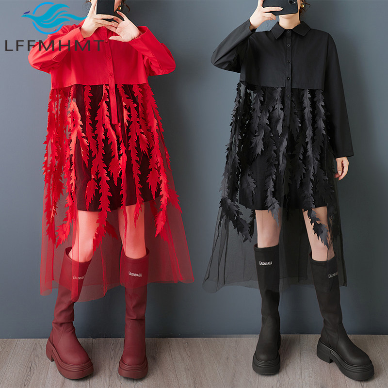 فستان قميص فضفاض جديد للربيع ب - مراجعة Korean Style A Line Shirt Dress وسعره