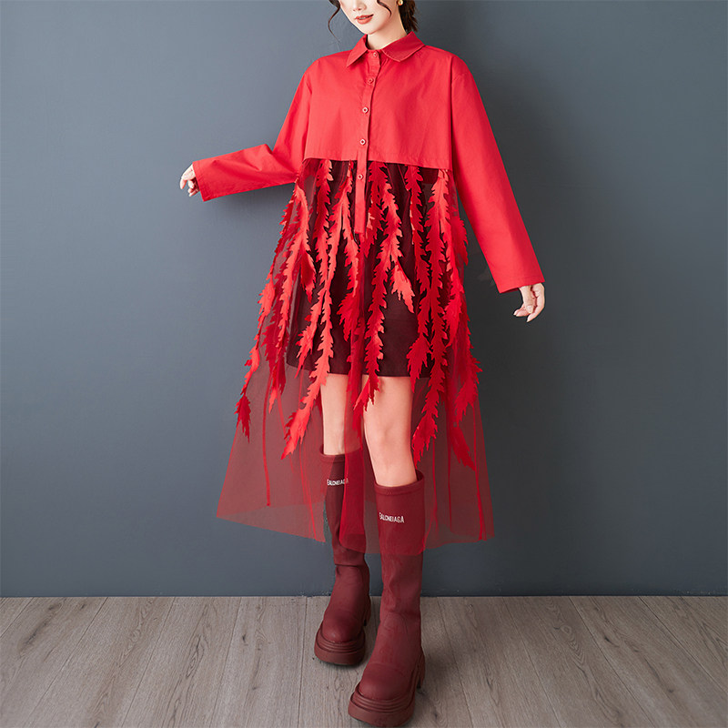 فستان قميص فضفاض جديد للربيع ب - مراجعة Korean Style A Line Shirt Dress وسعره