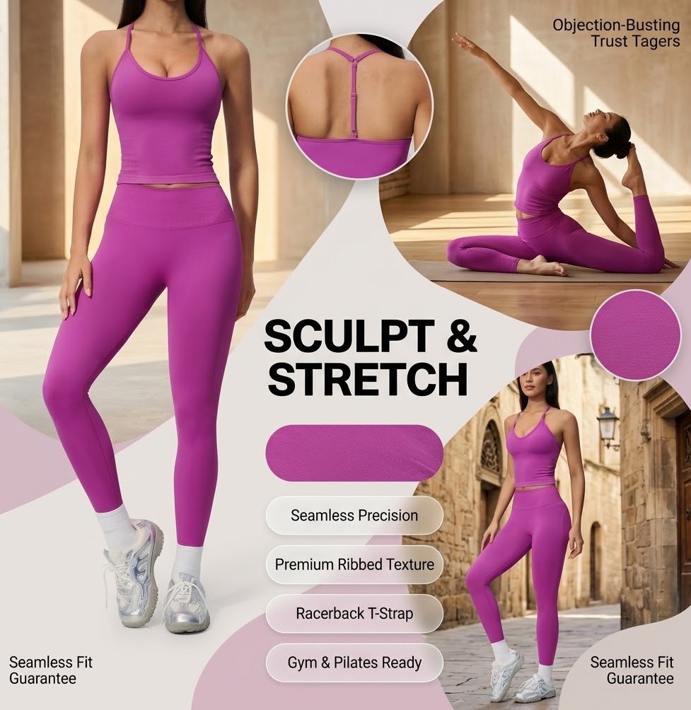 توب يوغا فاخر بدون خياطة للنسا - مراجعة Seamless Ribbed Workout Tank Top وسعره