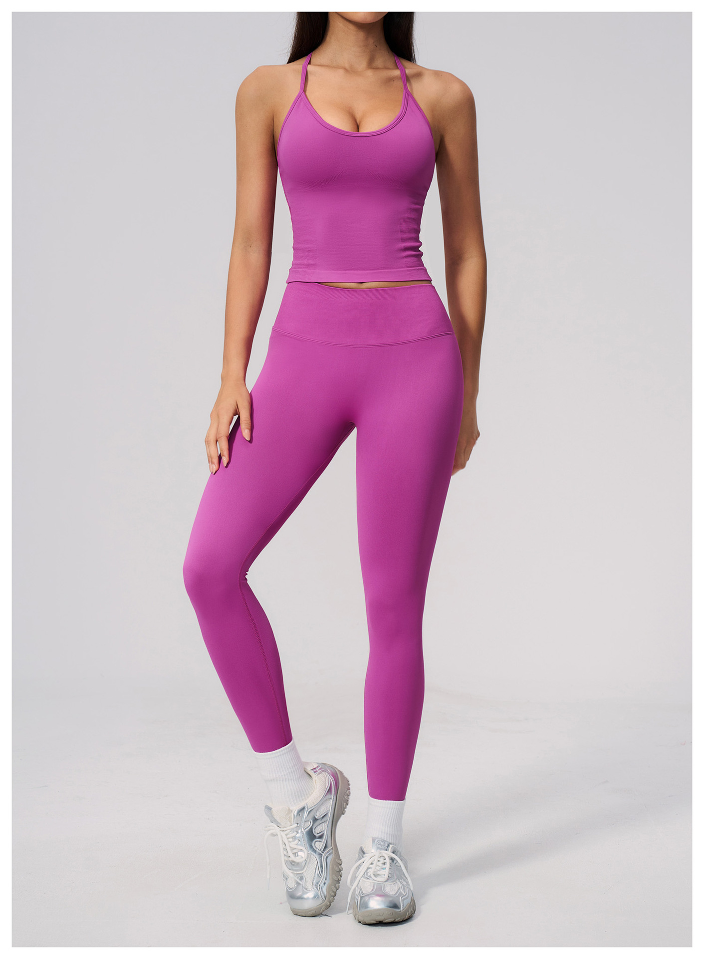توب يوغا فاخر بدون خياطة للنسا - مراجعة Seamless Ribbed Workout Tank Top وسعره