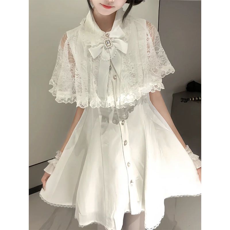 فستان نسائي بأسلوب ياباني قوطي - مراجعة Korean Style A Line Shirt Dress وسعره