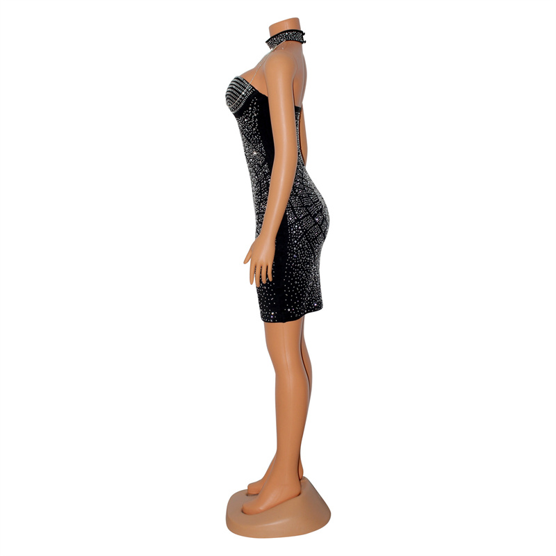فستان عيد ميلاد Doyerl سباركلي - مراجعة Sparkly Rhinestone Club Party Dress وسعره