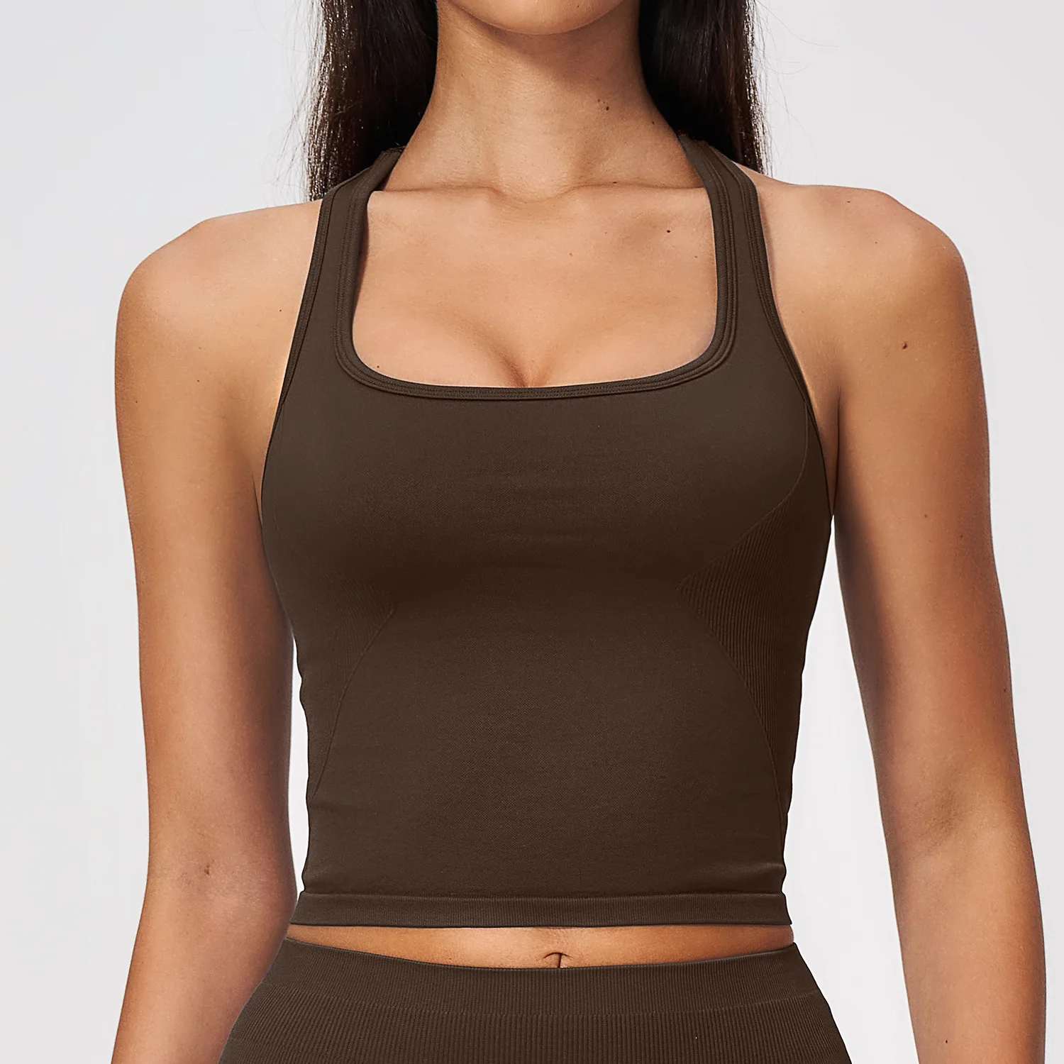 حمالة صدر رياضية نسائية بدون خ - مراجعة Seamless Ribbed Workout Tank Top وسعره