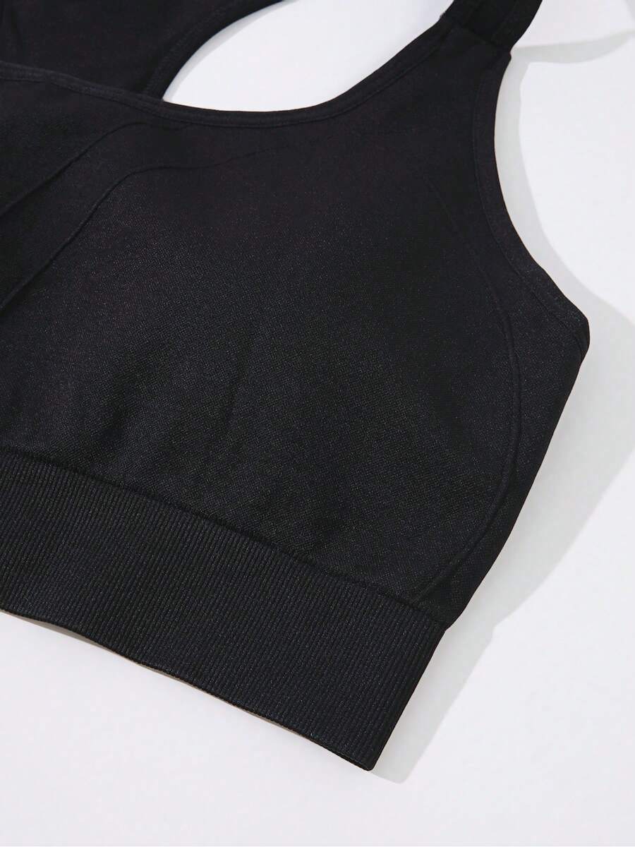 قطعة واحدة، توب رياضي أسود قصي - مراجعة Seamless Ribbed Workout Tank Top وسعره