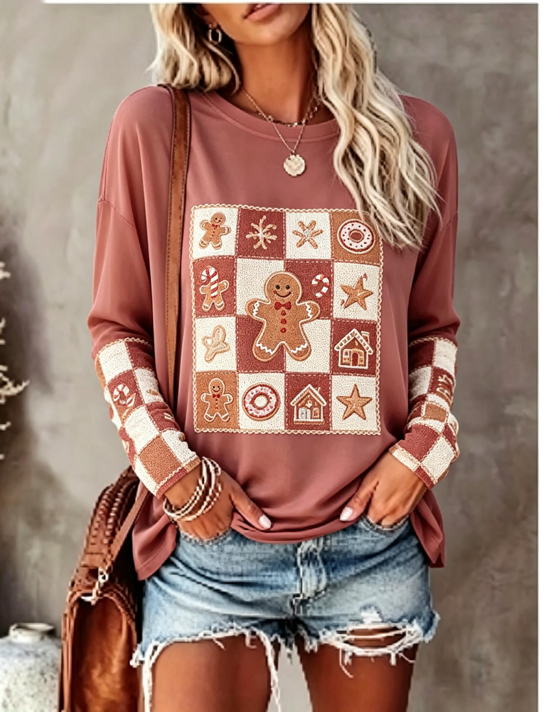 تيشيرت نسائي بأكمام طويلة، بتص - مراجعة Blouses وسعره