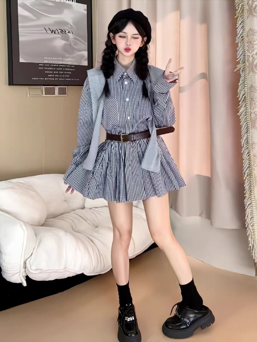 فستان قميص كوري الطراز لفصل ال - مراجعة Korean Style A Line Shirt Dress وسعره